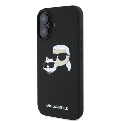 Karl Lagerfeld Karl Lagerfeld iPhone 16 Back cover coque Magsafe SIL double - Noir Karl Lagerfeld Karl Lagerfeld iPhone 16 Back cover coque Magsafe SIL double - Noir