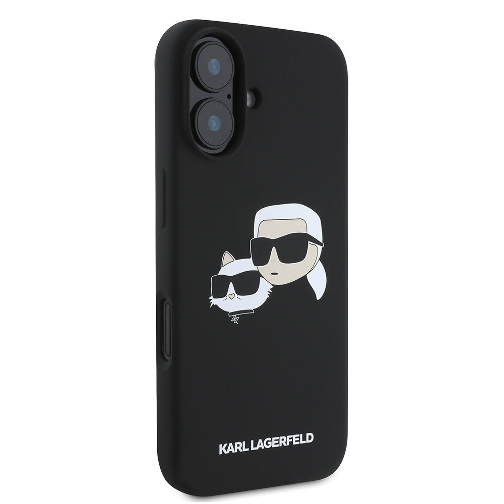 Karl Lagerfeld Karl Lagerfeld iPhone 16 Back cover coque Magsafe SIL double - Noir Karl Lagerfeld Karl Lagerfeld iPhone 16 Back cover coque Magsafe SIL double - Noir