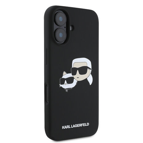 Karl Lagerfeld Karl Lagerfeld iPhone 16 Back cover coque Magsafe SIL double - Noir Karl Lagerfeld Karl Lagerfeld iPhone 16 Back cover coque Magsafe SIL double - Noir