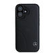 Mercedes-Benz Mercedes-Benz iPhone 16 Back-Cover hul - Curved stiches - Schwarz Mercedes-Benz Mercedes-Benz iPhone 16 Back-Cover hul - Curved stiches - Schwarz