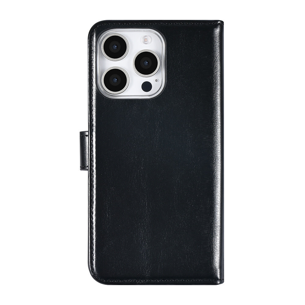 TUNIQ TUNIQ iPhone 16 Pro Book type housse Porte-cartes pour 3 cartes - Fermeture magnétique - Noir TUNIQ TUNIQ iPhone 16 Pro Book type housse Porte-cartes pour 3 cartes - Fermeture magnétique - Noir
