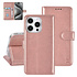 TUNIQ iPhone 16 Pro Book type housse Porte-cartes pour 3 cartes - Fermeture magnétique - Rose Gold TUNIQ iPhone 16 Pro Book type housse Porte-cartes pour 3 cartes - Fermeture magnétique - Rose Gold