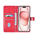 TUNIQ TUNIQ iPhone 16 Plus Book-Case hul - Kartenhalter für 3 Karten - Magnetverschluss - Hot Pink TUNIQ TUNIQ iPhone 16 Plus Book-Case hul - Kartenhalter für 3 Karten - Magnetverschluss - Hot Pink