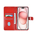 TUNIQ TUNIQ iPhone 16 Plus Book Case hoesje Pasjeshouder voor 3 pasjes - Hanger - Rood TUNIQ TUNIQ iPhone 16 Plus Book Case hoesje Pasjeshouder voor 3 pasjes - Hanger - Rood