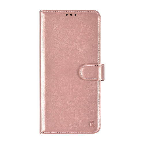 TUNIQ TUNIQ iPhone 16 Pro Max Book type case - Card holder for 3 cards - Magnetic closure - Rose Gold