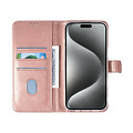 TUNIQ TUNIQ iPhone 16 Pro Max Book-Case hul - Kartenhalter für 3 Karten - Magnetverschluss - Rose Gold