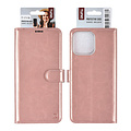 TUNIQ TUNIQ iPhone 16 Pro Max Book type case - Card holder for 3 cards - Magnetic closure - Rose Gold