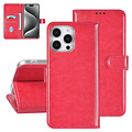 TUNIQ TUNIQ iPhone 16 Pro Max Book-Case hul - Kartenhalter für 3 Karten - Magnetverschluss - Hot Pink