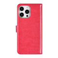 TUNIQ TUNIQ iPhone 16 Pro Max Book-Case hul - Kartenhalter für 3 Karten - Magnetverschluss - Hot Pink