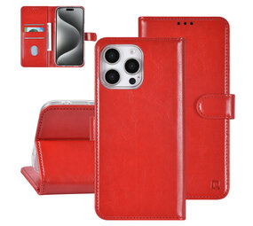 TUNIQ TUNIQ iPhone 16 Pro Max Book type housse Porte-cartes pour 3 cartes - Fermeture magnétique - Rouge TUNIQ TUNIQ iPhone 16 Pro Max Book type housse Porte-cartes pour 3 cartes - Fermeture magnétique - Rouge