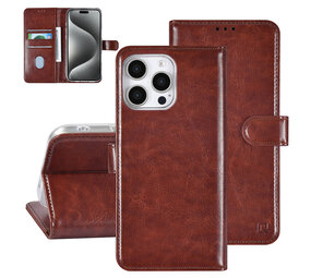 TUNIQ TUNIQ iPhone 16 Pro Max Book type housse Porte-cartes pour 3 cartes - Fermeture magnétique - Marron TUNIQ TUNIQ iPhone 16 Pro Max Book type housse Porte-cartes pour 3 cartes - Fermeture magnétique - Marron