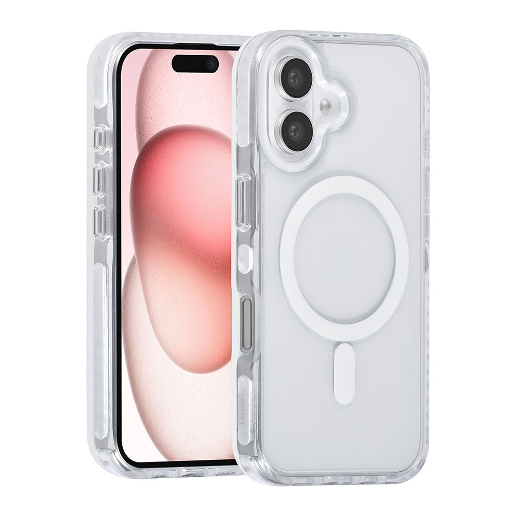 TUNIQ TUNIQ iPhone 16 Back-Cover hul - neck cord -TPU+PC - Weiß TUNIQ TUNIQ iPhone 16 Back-Cover hul - neck cord -TPU+PC - Weiß