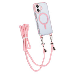TUNIQ iPhone 16 Backcover hoesje neck cord -TPU+PC - Roze