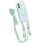 TUNIQ TUNIQ iPhone 16 Back cover case - neck cord -TPU+PC - Green TUNIQ TUNIQ iPhone 16 Back cover case - neck cord -TPU+PC - Green