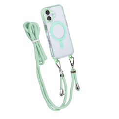TUNIQ iPhone 16 Back-Cover hul - neck cord -TPU+PC - Grün