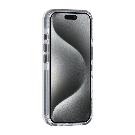 TUNIQ TUNIQ iPhone 16 Pro Back cover case - neck cord -TPU+PC - Grey TUNIQ TUNIQ iPhone 16 Pro Back cover case - neck cord -TPU+PC - Grey