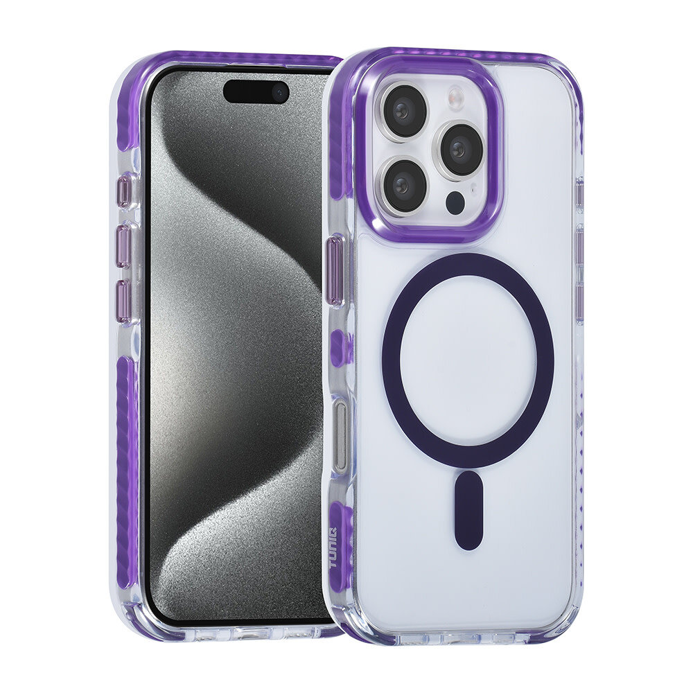 TUNIQ TUNIQ iPhone 16 Pro Back cover coque neck cord -TPU+PC - Violet TUNIQ TUNIQ iPhone 16 Pro Back cover coque neck cord -TPU+PC - Violet