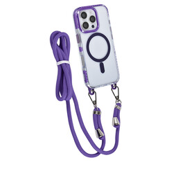 TUNIQ iPhone 16 Pro Back-Cover hul - neck cord -TPU+PC - Lila