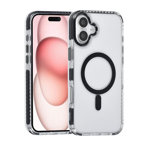 TUNIQ TUNIQ iPhone 16 Plus Backcover hoesje neck cord -TPU+PC - Zwart TUNIQ TUNIQ iPhone 16 Plus Backcover hoesje neck cord -TPU+PC - Zwart