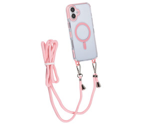 TUNIQ TUNIQ iPhone 16 Plus Back cover coque neck cord -TPU+PC - Rose TUNIQ TUNIQ iPhone 16 Plus Back cover coque neck cord -TPU+PC - Rose