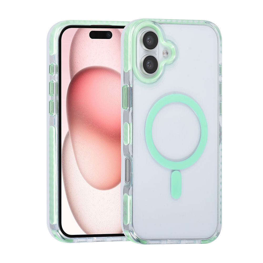 TUNIQ TUNIQ iPhone 16 Plus Backcover hoesje neck cord -TPU+PC - Groen TUNIQ TUNIQ iPhone 16 Plus Backcover hoesje neck cord -TPU+PC - Groen