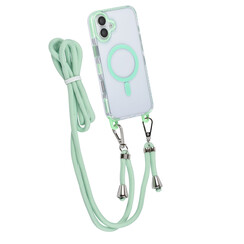 TUNIQ iPhone 16 Plus Back cover case - neck cord -TPU+PC - Green