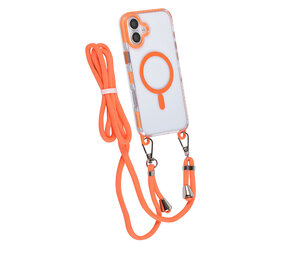 TUNIQ TUNIQ iPhone 16 Plus Backcover hoesje neck cord -TPU+PC - Oranje TUNIQ TUNIQ iPhone 16 Plus Backcover hoesje neck cord -TPU+PC - Oranje
