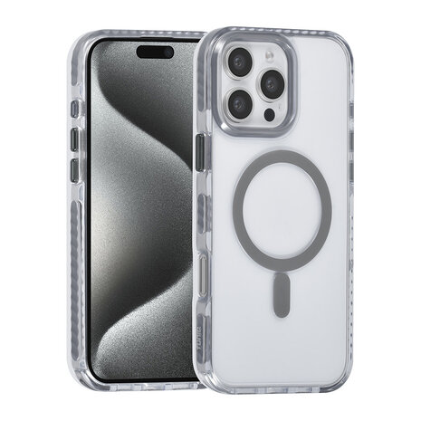 TUNIQ TUNIQ iPhone 16 Pro Max Back cover case - neck cord -TPU+PC - Grey TUNIQ TUNIQ iPhone 16 Pro Max Back cover case - neck cord -TPU+PC - Grey