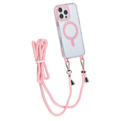 TUNIQ iPhone 16 Pro Max Back cover coque neck cord -TPU+PC - Rose