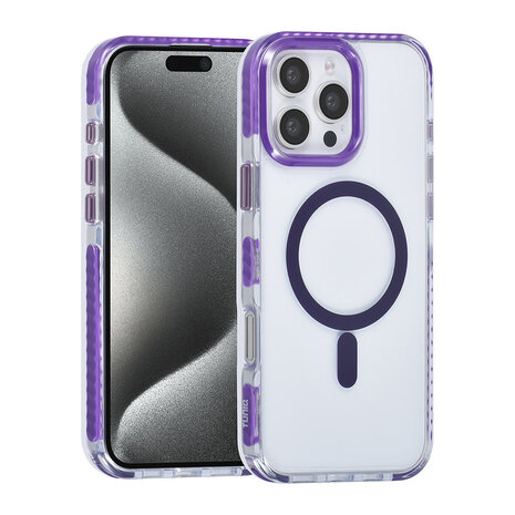 TUNIQ TUNIQ iPhone 16 Pro Max Backcover hoesje neck cord -TPU+PC - Paars TUNIQ TUNIQ iPhone 16 Pro Max Backcover hoesje neck cord -TPU+PC - Paars