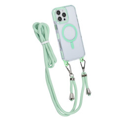 TUNIQ TUNIQ iPhone 16 Pro Max Back cover coque neck cord -TPU+PC - Vert TUNIQ TUNIQ iPhone 16 Pro Max Back cover coque neck cord -TPU+PC - Vert