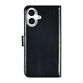 TUNIQ TUNIQ iPhone 16 Book Case hoesje Pasjeshouder voor 3 pasjes - Hanger - Zwart