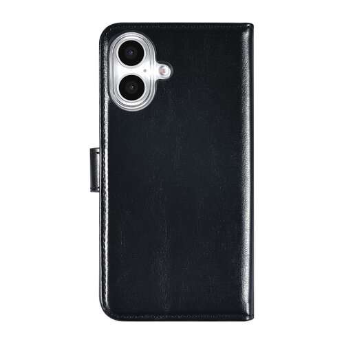 TUNIQ TUNIQ iPhone 16 Book Case hoesje Pasjeshouder voor 3 pasjes - Hanger - Zwart