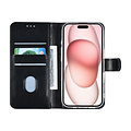 TUNIQ TUNIQ iPhone 16 Book Case hoesje Pasjeshouder voor 3 pasjes - Hanger - Zwart