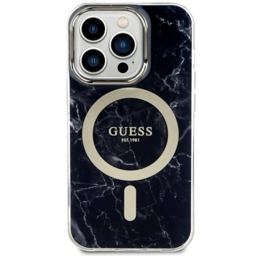 Guess Guess iPhone 13 Pro Back cover case - Magsafe IML marble - Black Guess Guess iPhone 13 Pro Back cover case - Magsafe IML marble - Black