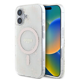 Guess Guess iPhone 16 Back cover case - Magsafe IML g - White Guess Guess iPhone 16 Back cover case - Magsafe IML g - White
