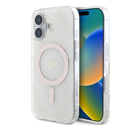 Guess Guess iPhone 16 Back cover case - Magsafe IML g - White Guess Guess iPhone 16 Back cover case - Magsafe IML g - White