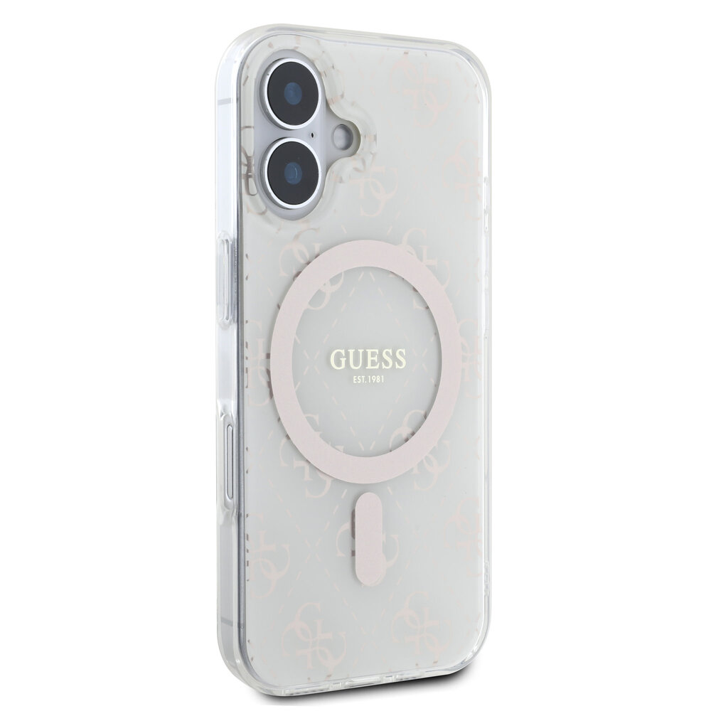 Guess Guess iPhone 16 Back cover coque Magsafe IML g - Blanc Guess Guess iPhone 16 Back cover coque Magsafe IML g - Blanc