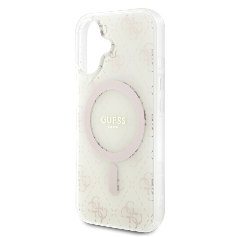 Guess Guess iPhone 16 Back cover coque Magsafe IML g - Blanc Guess Guess iPhone 16 Back cover coque Magsafe IML g - Blanc