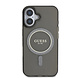 Guess Guess iPhone 16 Back-Cover hul - Magsafe IML glitter - Schwarz Guess Guess iPhone 16 Back-Cover hul - Magsafe IML glitter - Schwarz
