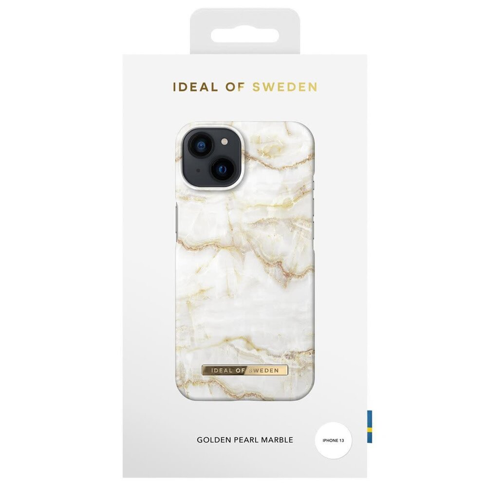 iDeal of Sweden iDeal of Sweden iPhone 15 & 14 & 13 Backcover Case - Golden  Pearl Marble