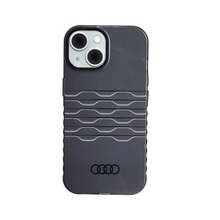 Audi iPhone 15 Backcover hoesje IML case - magsafe - Zwart