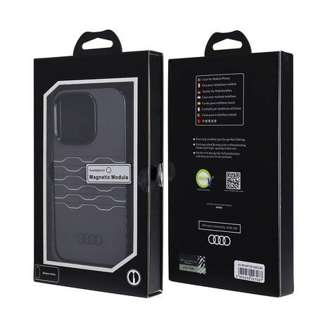 Audi Audi iPhone 15 Pro Back-Cover hul - IML case - magsafe - Schwarz Audi Audi iPhone 15 Pro Back-Cover hul - IML case - magsafe - Schwarz