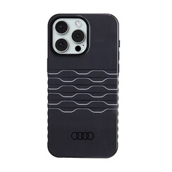 Audi iPhone 15 Pro Max Backcover hoesje IML case - magsafe - Zwart
