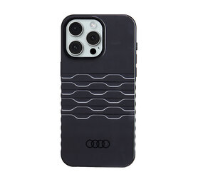 Audi Audi iPhone 15 Pro Max Backcover hoesje IML case - magsafe - Zwart Audi Audi iPhone 15 Pro Max Backcover hoesje IML case - magsafe - Zwart