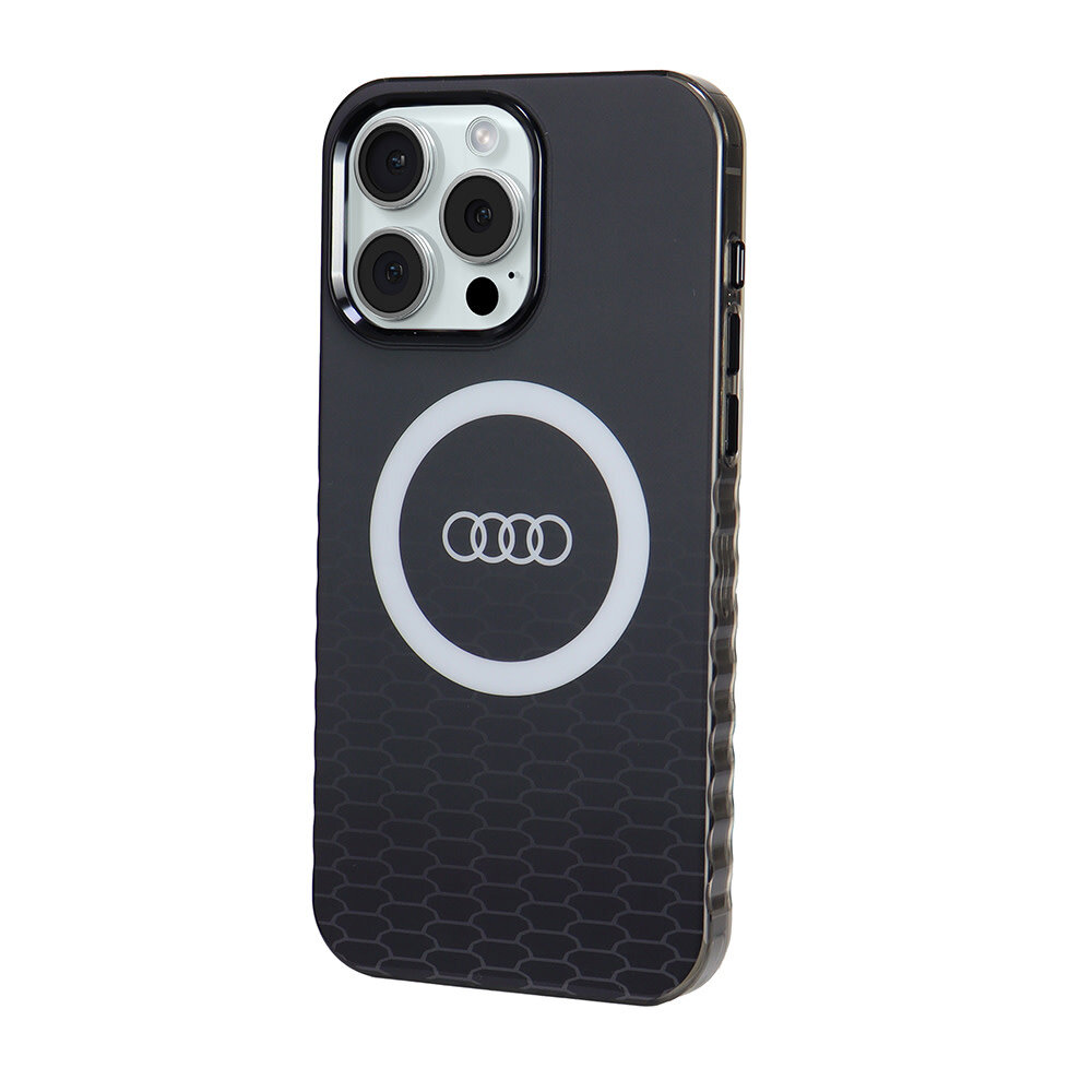 Audi Audi iPhone 15 Pro Max Back cover coque IML case - magsafe - Noir Audi Audi iPhone 15 Pro Max Back cover coque IML case - magsafe - Noir