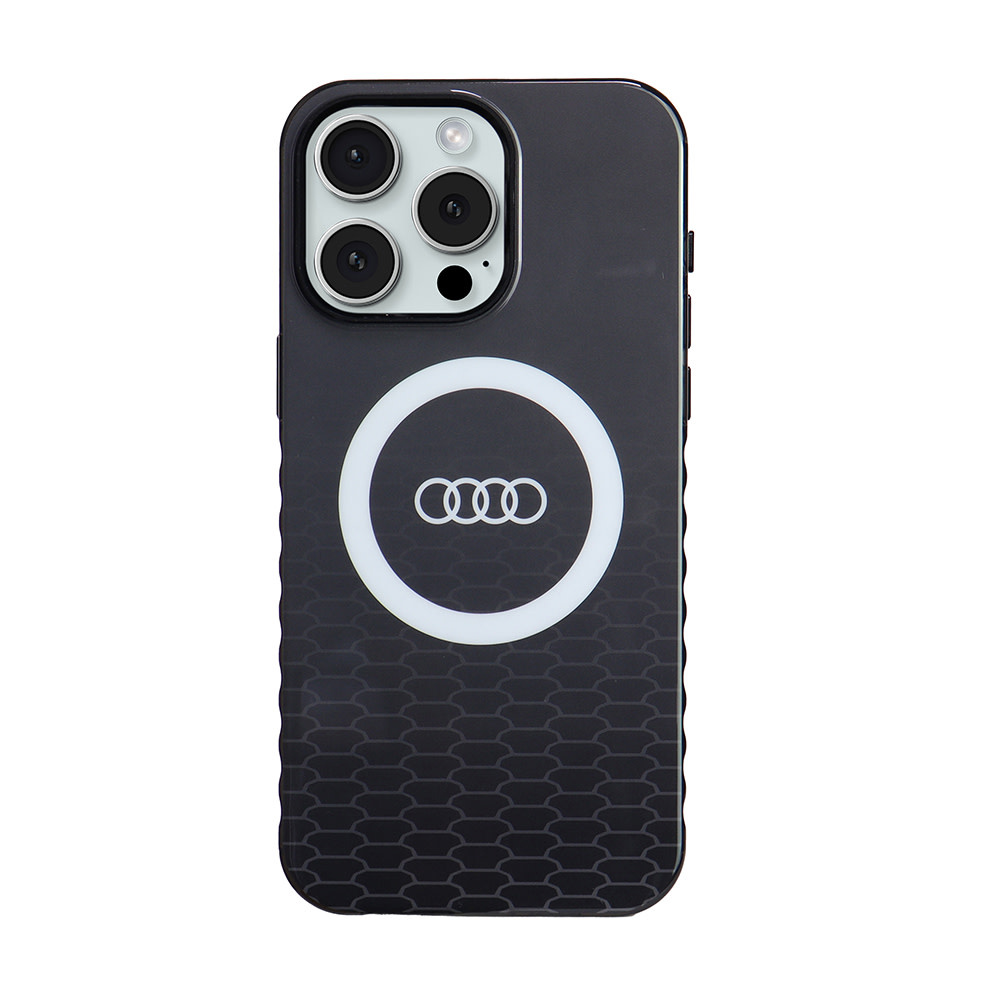 Audi Audi iPhone 15 Pro Max Backcover hoesje IML case - magsafe - Zwart