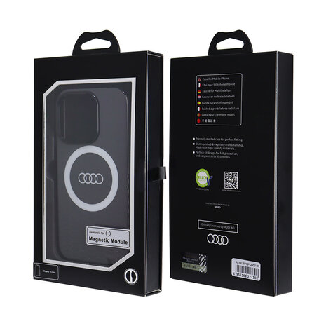 Audi Audi iPhone 15 Pro Back cover case - IML case - magsafe - Black Audi Audi iPhone 15 Pro Back cover case - IML case - magsafe - Black