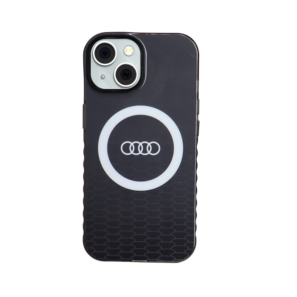 Audi Audi iPhone 15 Back cover coque IML case - magsafe - Noir Audi Audi iPhone 15 Back cover coque IML case - magsafe - Noir