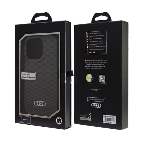 Audi Audi iPhone 16 Pro Backcover hoesje IML case - magsafe - Zwart